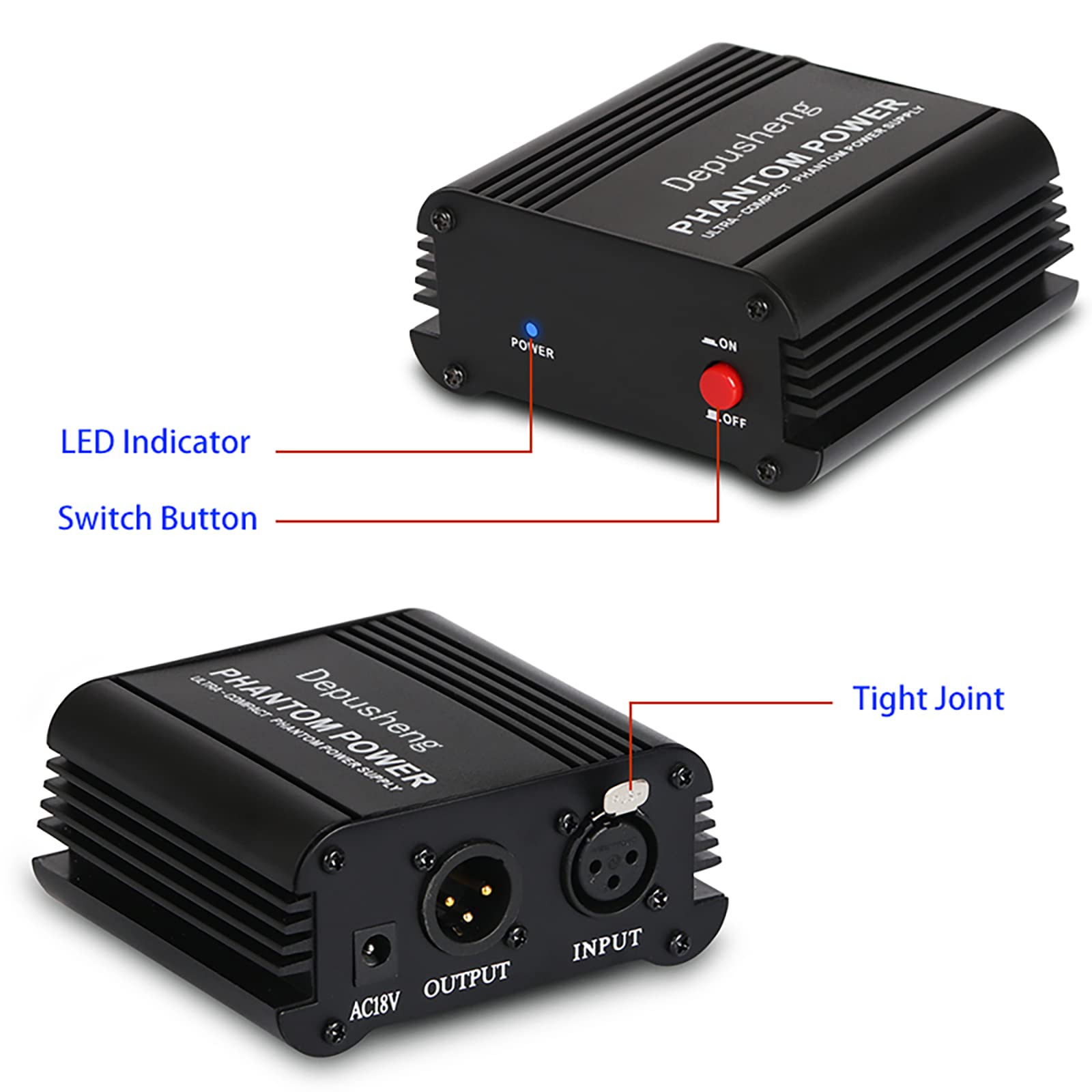 Conjunto De Transmisor Y Receptor De Micrófono Inalámbrico, Sistema De Microfono Enchufable Xlr Profesional De 2 4 Ghz Adaptador Inalambrico De Baja Latencia Para Microfonos Dinamicos E Instrumentos