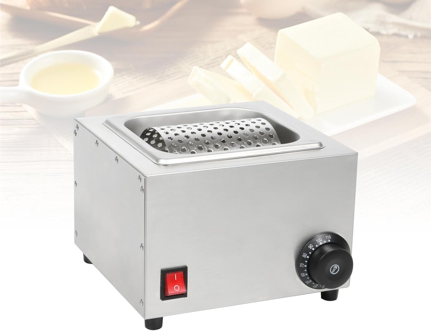 Commercial Butter Applicator Food Service Butter Roller Instant Butter Melter Adjustable Heat Durable 304 Stainless Steel Bakery Friendly