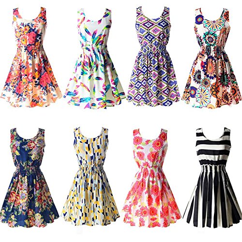 Ducomi® Melania - Abito Estivo Girocollo e