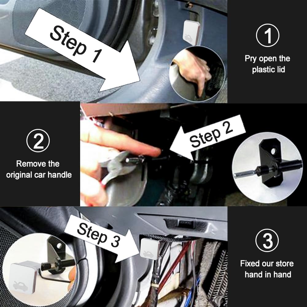 XINXUSONG Hood Latch Release Handle Repair Kit For Honda Civic, CR-V, Element, Ridgeline (1996-2014 Models)