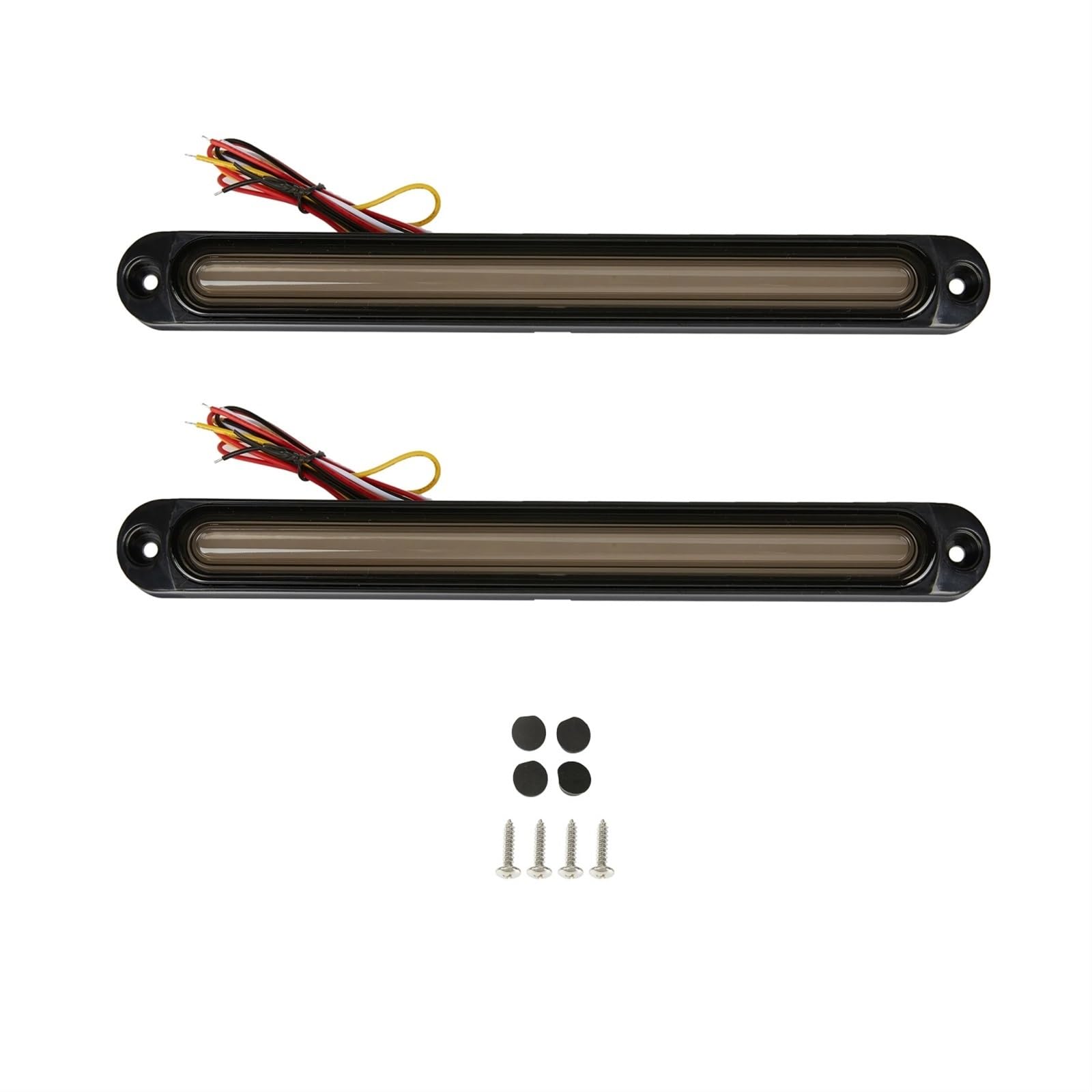 Auto Lampada Freno 2 Pezzi Universale 12V 24V 30 LED Fanale Posteriore Indicatore Direzione Luce Freno Ambra Che Scorre Rosso Luce Marcia Diurna Per Luci Rimorchio Camion Fanale Posteriore
