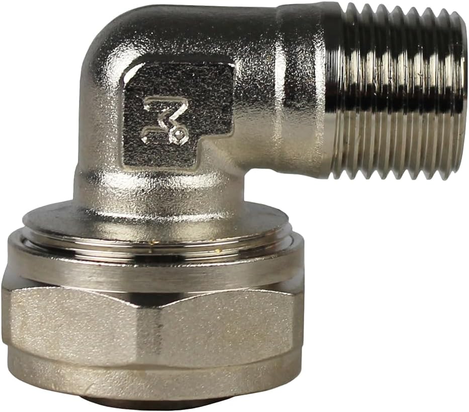 Maxline 90 Degree Elbow Fitting 3/4 Tubing x 1/2" Male NPT Compressed Air Piping M8086