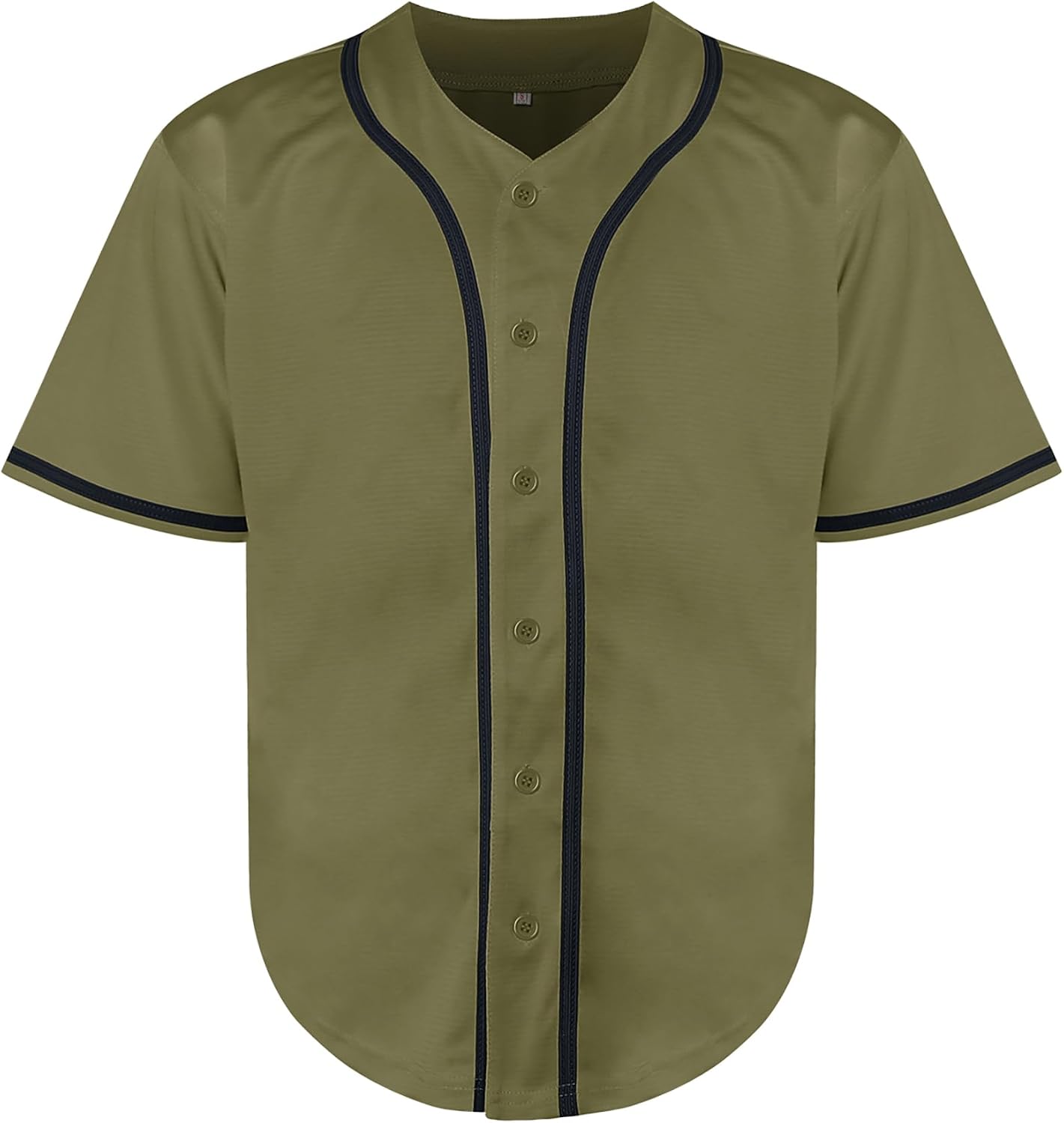 MESOSPERO Mens Blank Plain Baseball Jersey Button Down Shirts Sports Hip Hop Hipster Jersey S-3XL Black White Grey Red Blue