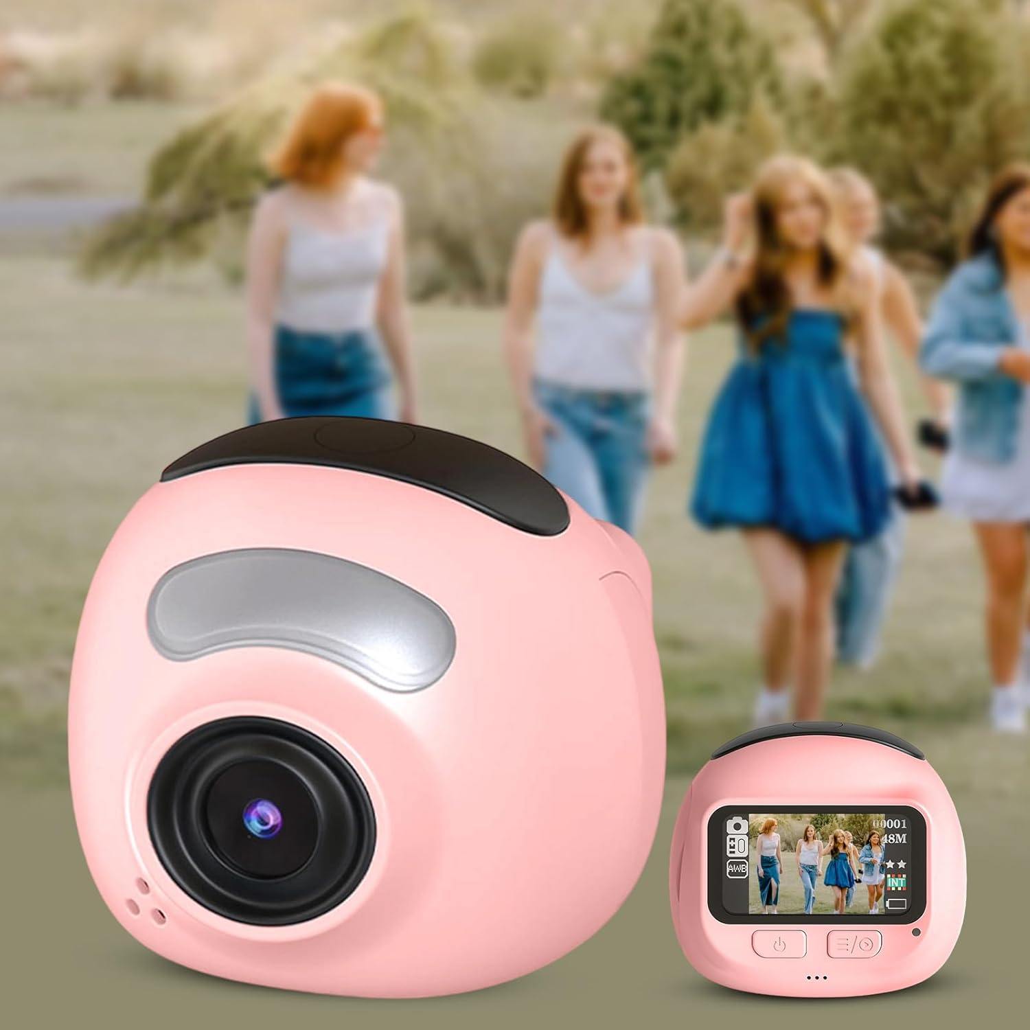 Rose Camera with 720P Video, Dense Design & Simple Controls, Ideal for Youth Travel & Study Tasks Transportable Camera for Youths