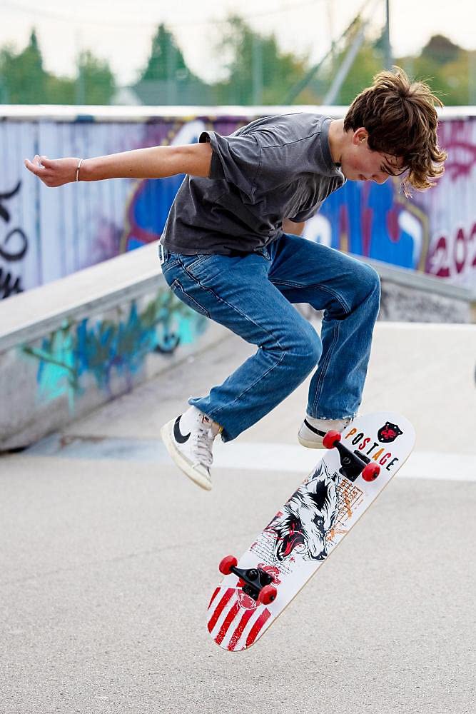 Schildkröt Skateboard Grinder 31´´, Premium Komplett-Board, konkave Deckform mit Doppel-Kick und Griptape, 9-lagiges Ahornholz, ABEC9 Kugellager
