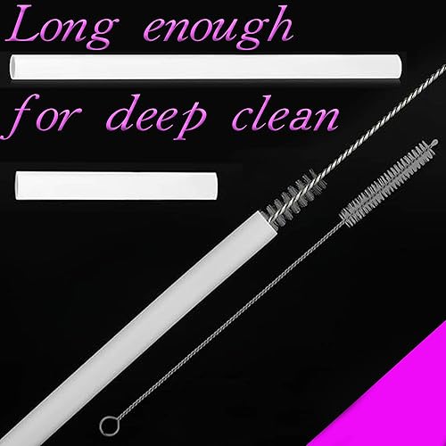 Miniatura 2 de 4 popotes de repuesto para botella de agua Owala de 24 onzas, 32 onzas con 4 popotes, 1 cepillo de limpieza para popote y 2 piezas de tapa superior