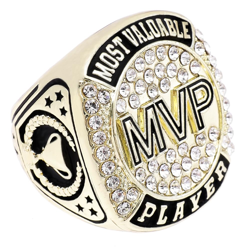 6 Stück MVP-Ring, Baseball, Fußball, Basketball, Klasse, High School, College, Eishockey, Sport, Meisterschaft, Trophäe, Ring für Gewinner, Turnier, Team, Auszeichnung, Geschenk