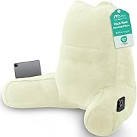 Vista 45 de Sasttie Almohada de lectura para sentarse en la cama, de espalda, respaldo para silla de apoyo, artículos esenciales para dormitorio universitario