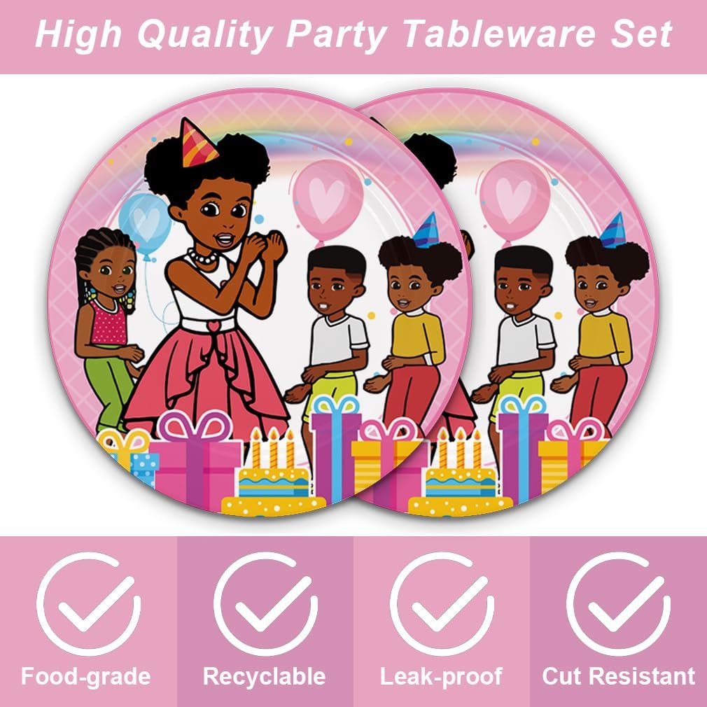 40Pcks Gracies Corner Party Supplies include 20 plates, 20 napkins for Gracies birthday party decoration - Image 3