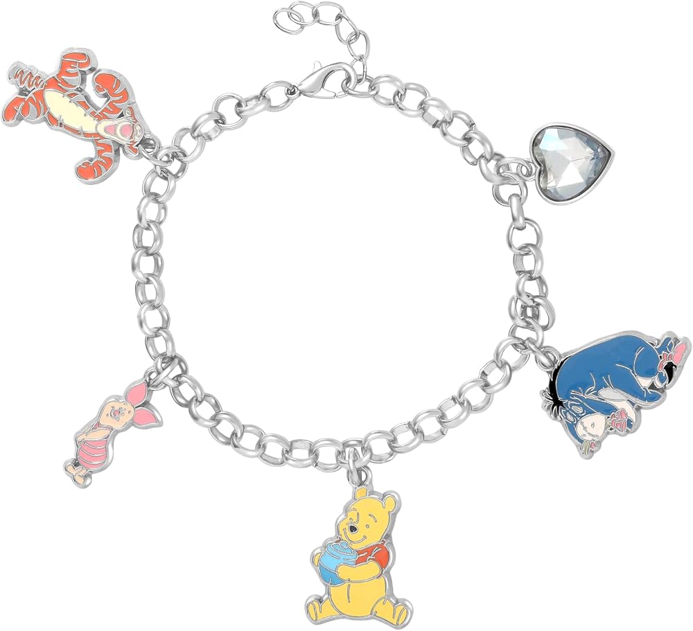 Winnie-the-Pooh Charm Bracelet for Women Official License, 7.5"+1" — 사진 1