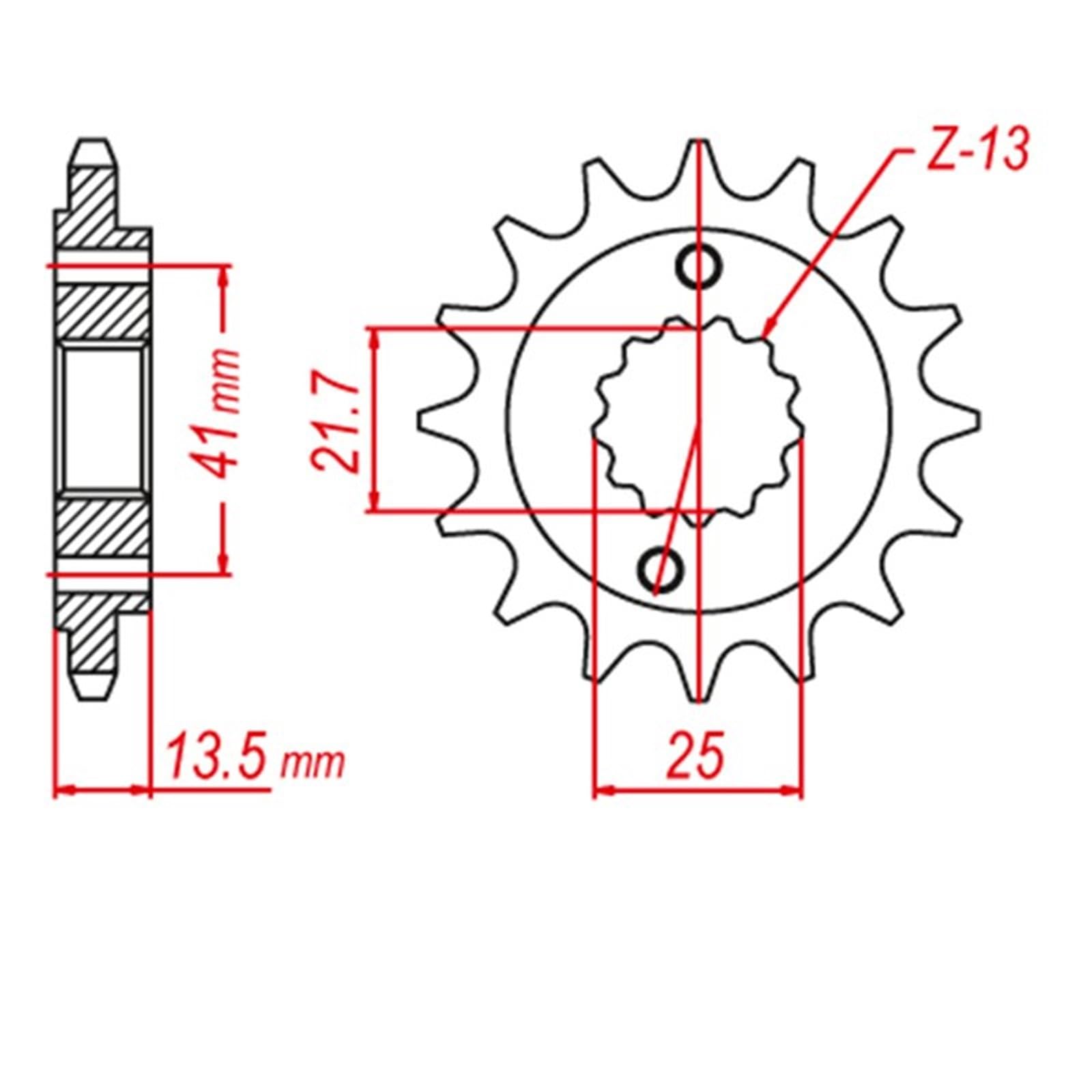 Piñón de Moto para Honda XL400 XL400V Transalp 1992-1998 Piñón Y Corona para Motocicleta 525 CNC 15T/43T (Delantero Trasero)