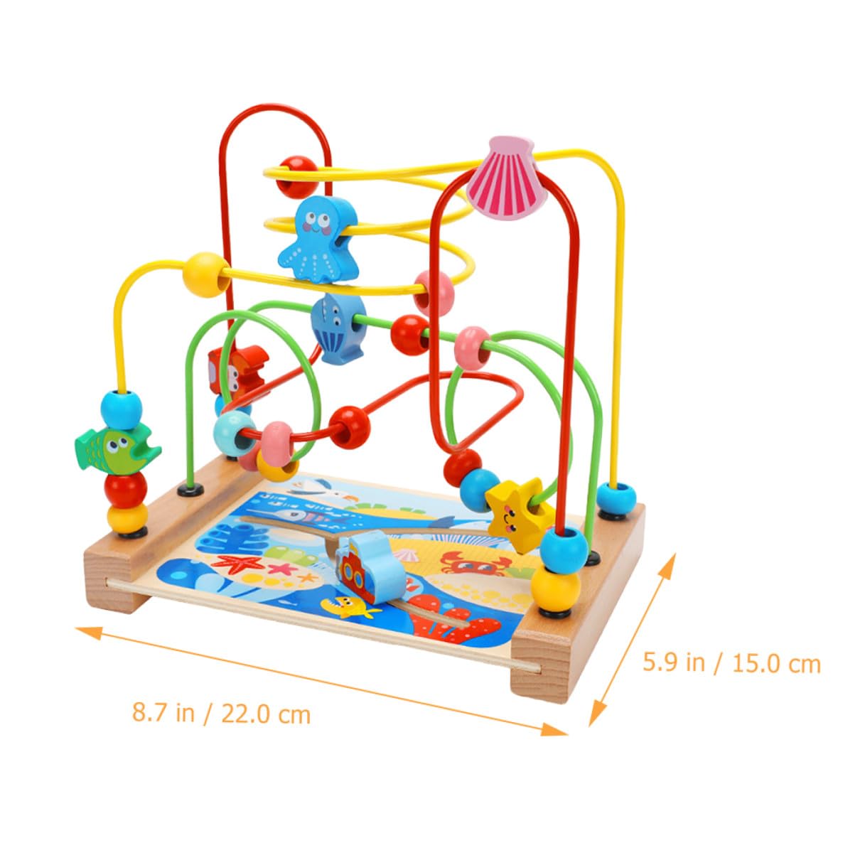 Labirinto di Perline per Bambini, Giocattolo Educativo in Legno senza Bave | Festa Scuola Decor, Rullo Labirinto di Perline, Gioco Sensoriale per Bambini e Ragazzi