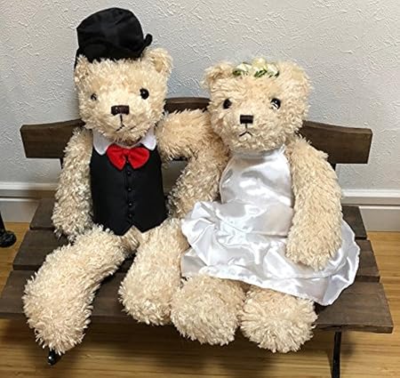 Amazon もこもこくたくたのウェディングベア 完成品 結婚式 ウェルカムドール Apr ぬいぐるみ おもちゃ Amazon もこもこくたくたのウェディングベア 完成品 結婚式 ウェルカムドール Apr ぬいぐるみ おもちゃ