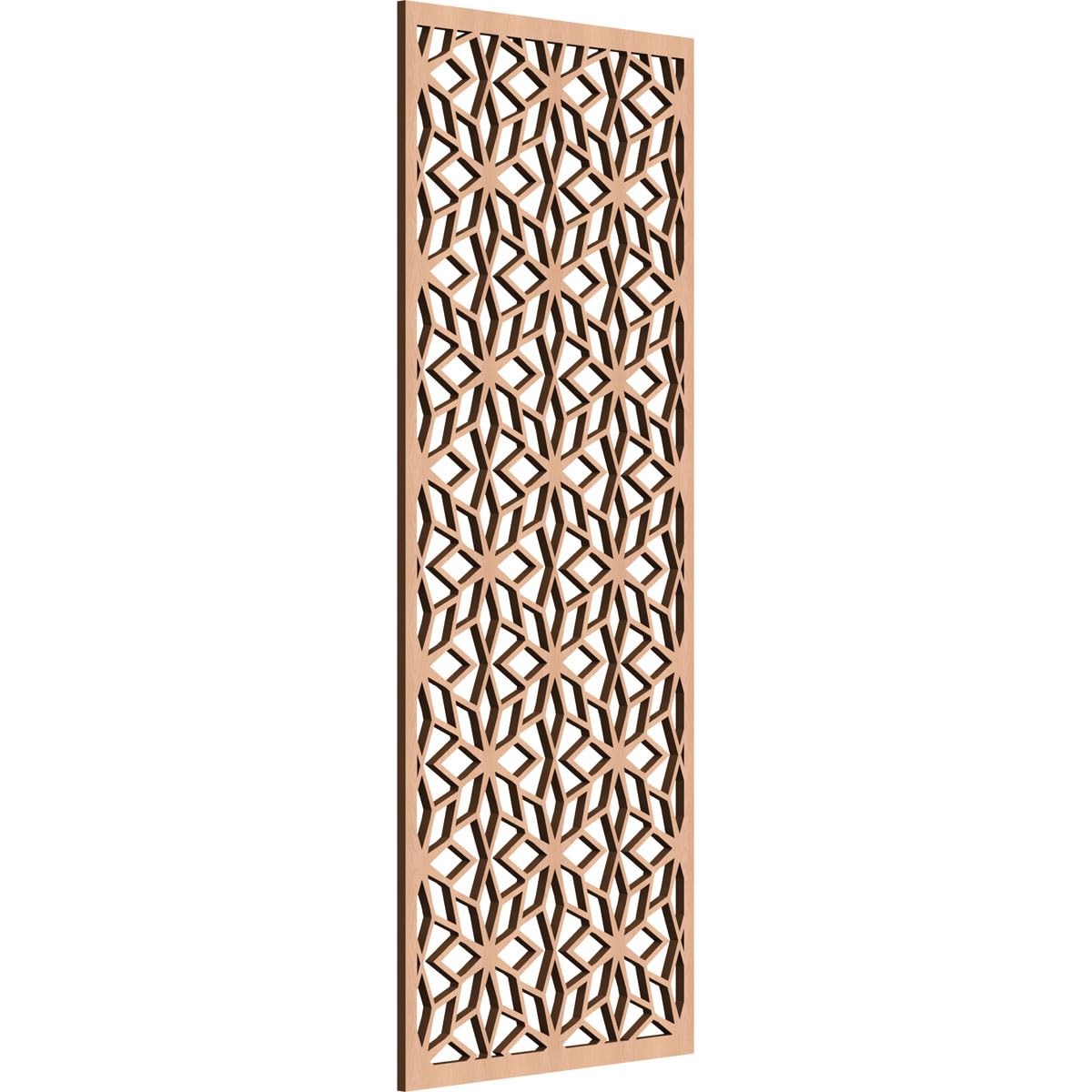 Lake Decorative Pierced Fretwork Wood Wall Panels, 17 3/8"W x 44 3/8"H x 3/8"T, Alder