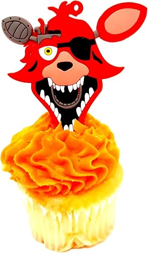 Miniatura 4 de Cupcake Cake Topper de cumpleaños con Freddy Fazbear, Bonnie the Bunny, Foxy the Pirate y más (diseño único)