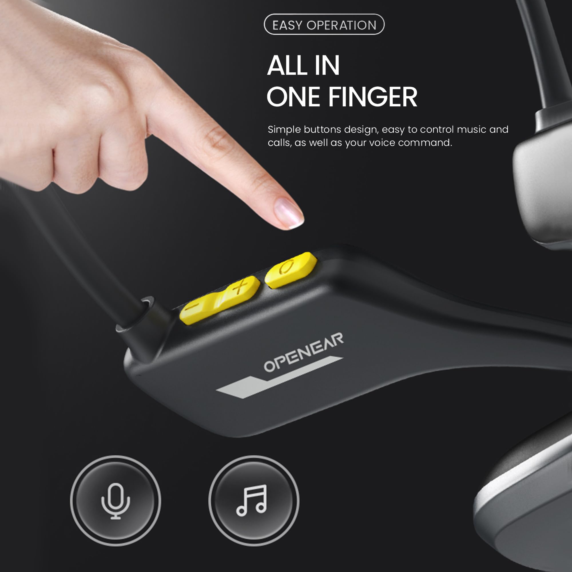 LazyGoose Bone Conduction Headphones IP68 Swimming Waterproof Dustproof Sweatproof MP3 Player Headset Underwater Music Player 8GB Memory, Open-Ear Wireless Bluetooth 5.3 with Mic for Running