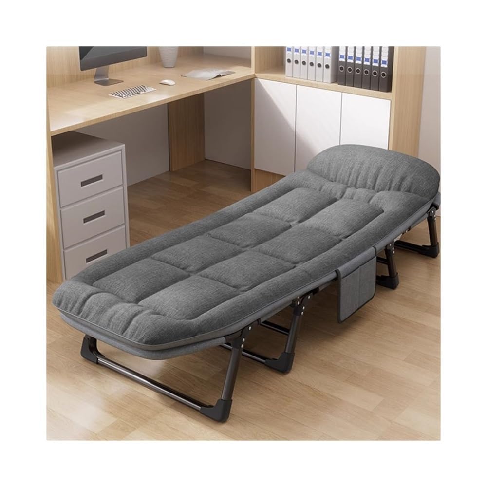Feldbetten Klappbett for die Mittagspause, Einzel-Loungesessel fürs Büro, einfaches und tragbares Krankenhaus-Begleitbett, Klappbett Camping(Klein)