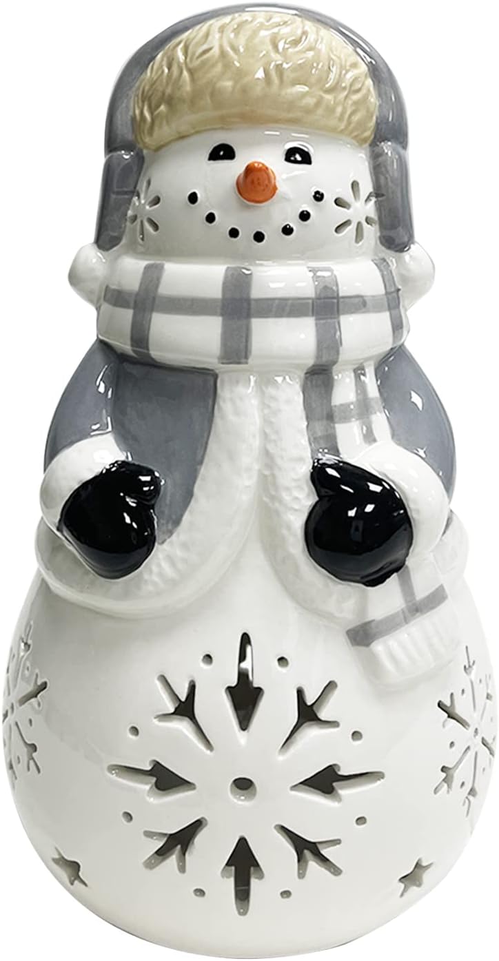 Amazon.com: Yousoontic 5 Pcs Wooden Winter Tabletop Decor Snowman Table ...