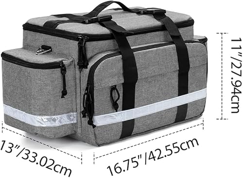 Miniatura 5 de Damero Bolsa de suministros médicos, bolsa de emergencia para trauma, bolsa médica con divisores desmontables y hebillas superiores, ideal para EMT,