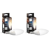 Philips Hue White Ambiance Lampadina Smart LED Smart, Bluetooh, Attacco E14, 5W, Dimmerabile, Luce Bianca da Calda a Fredda, Bianco (Confezione da 2)