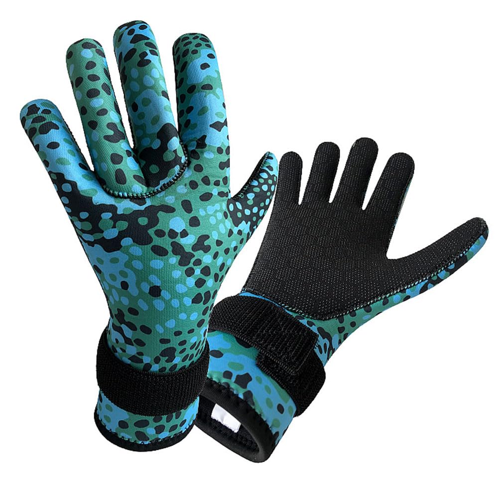 Tauchhandschuhe 3MM Neopren-Tauchhandschuhe, rutschfeste warme Unterwasserhandschuhe, Schnorcheln, Schwimmen, Angeln, Tauchhandschuhe Neoprenhandschuhe (Color : C, Size : XL)