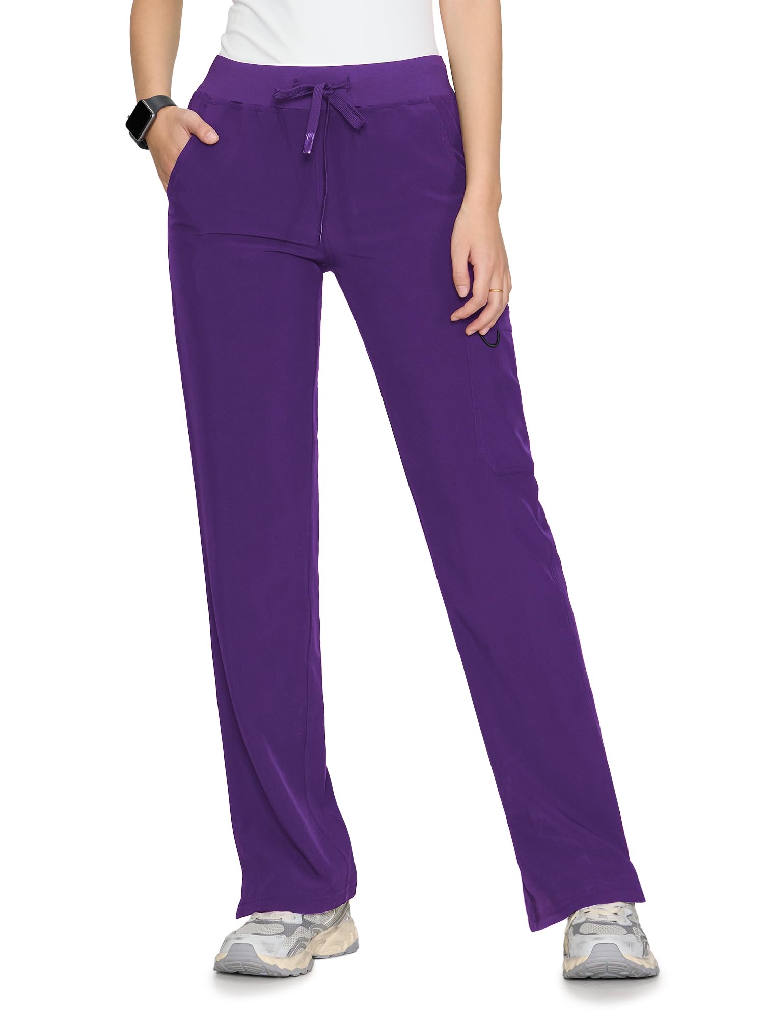 floralhue Women's Scrub Pants - Breathable & Soft Straight-Leg Pull-on Cargo Pant,Drawstring Bottoms with 3 Pockets — view 17