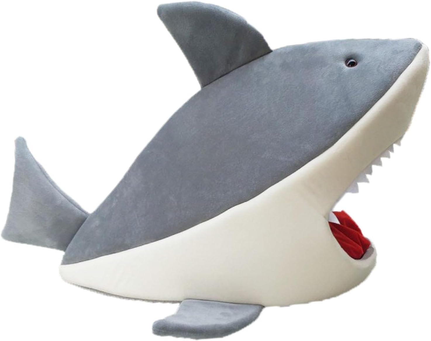 Shark Cats Cave Bed Cat Dog Nest 21.65inchx11.81inchx15.75inch Pet House Calming Kitten Bed for Kittens Indoor Cats Small Dogs, Light Gray/187 (Color : Light Gray)