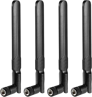 8dBi RP-SMA Male 3G 4G LTE Cellular Trail Camera Long Range Antenna Compatible with SPYPOINT Link Micro Link Dark Link S Link EVO Tactacam Stealth Cam Camera Cellular Trail Camera (Pack of 4)， Eifagur
