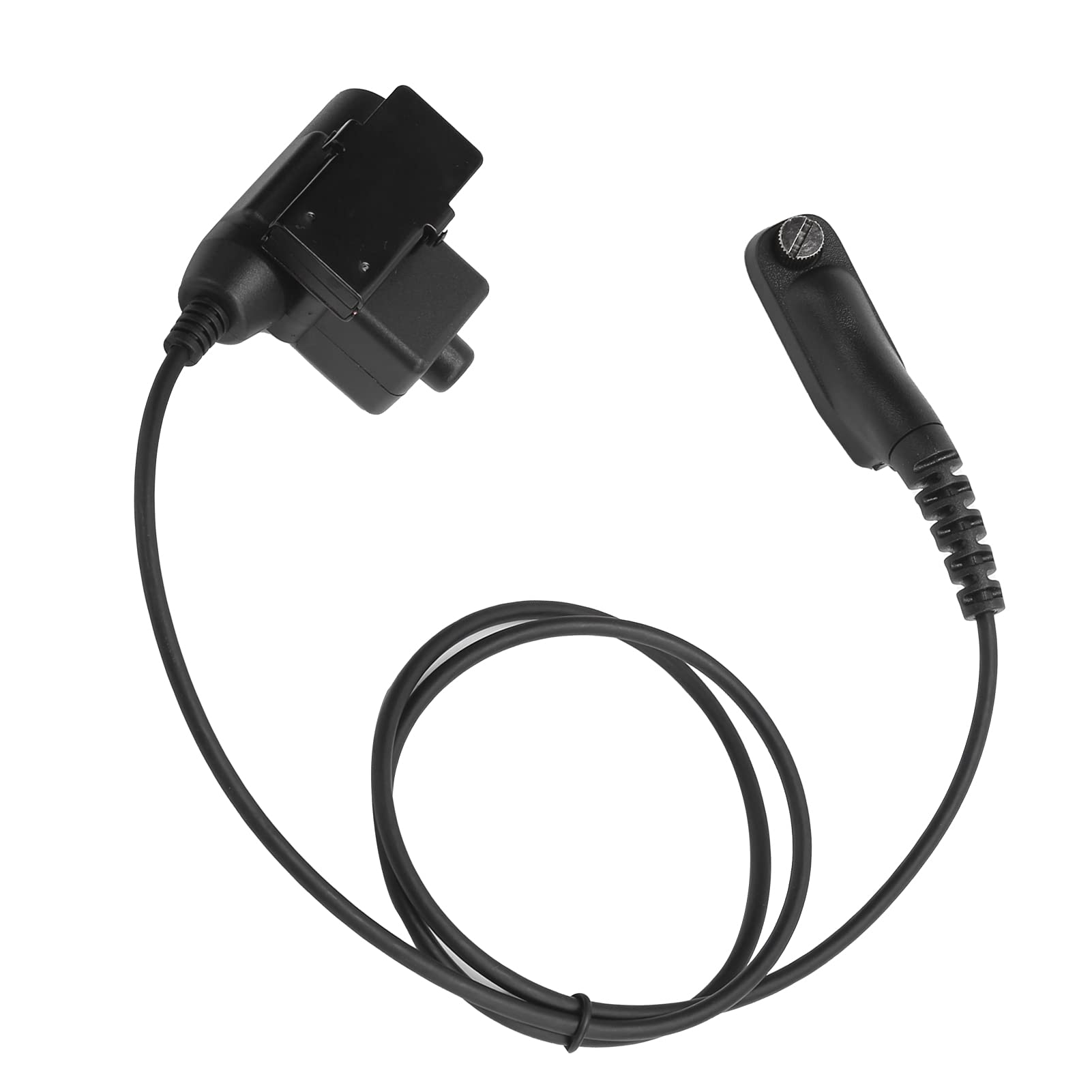 Adaptateur de Casque de Talkie-walkie, Adaptateur de Casque de Remplacement U94 PTT pour Motorola MTP850S XIR P8268 P8200 MTP6550 XPR6350, Noir