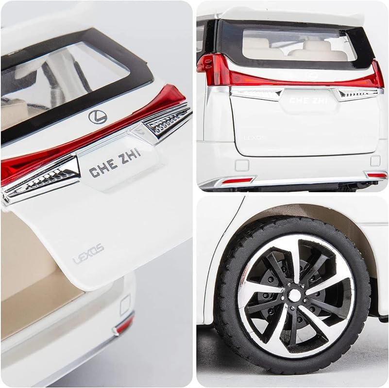Image of Play Boy 1:24 Toyato Alphoad Model Diecast Metal Alloy Pullback Toy Vehicle with Openable Doors Light and Music Car for Kids (Multicolor)