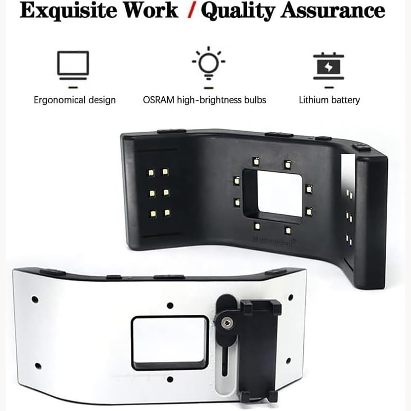 Kit di luci per fotografia dentale, luce per fotografia orale a LED, illuminazione surround 3D, regolabile 6000-6500K per assistenza fotografica orale