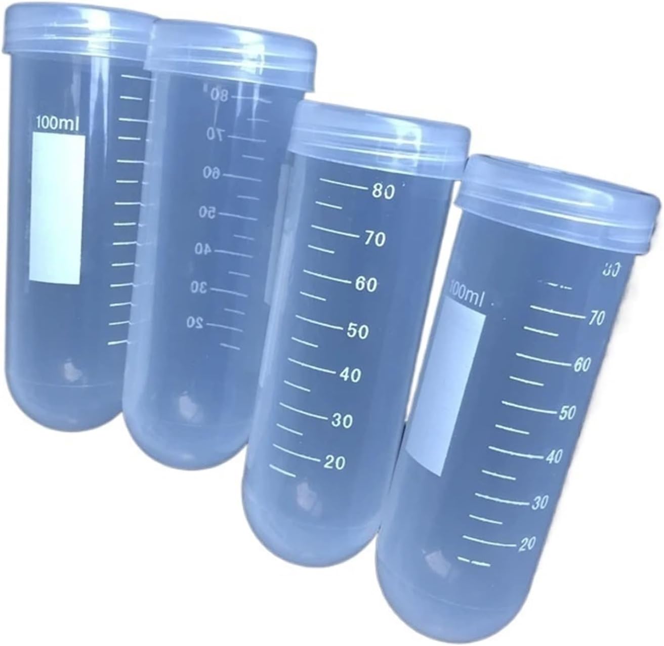 12pcs 100ml Plastic Centrifuge Tube with Scale Line Sample Tube with Screw Cover Cap for PCR Analysis