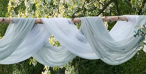 Miniatura 3 de LinenZone Cenefa de Bufanda de Ventana Plateada en Tamaño de 144 Pulgadas. Utiliza Bufandas de Ventana como Cama con Dosel o Cortinas de Fondo,