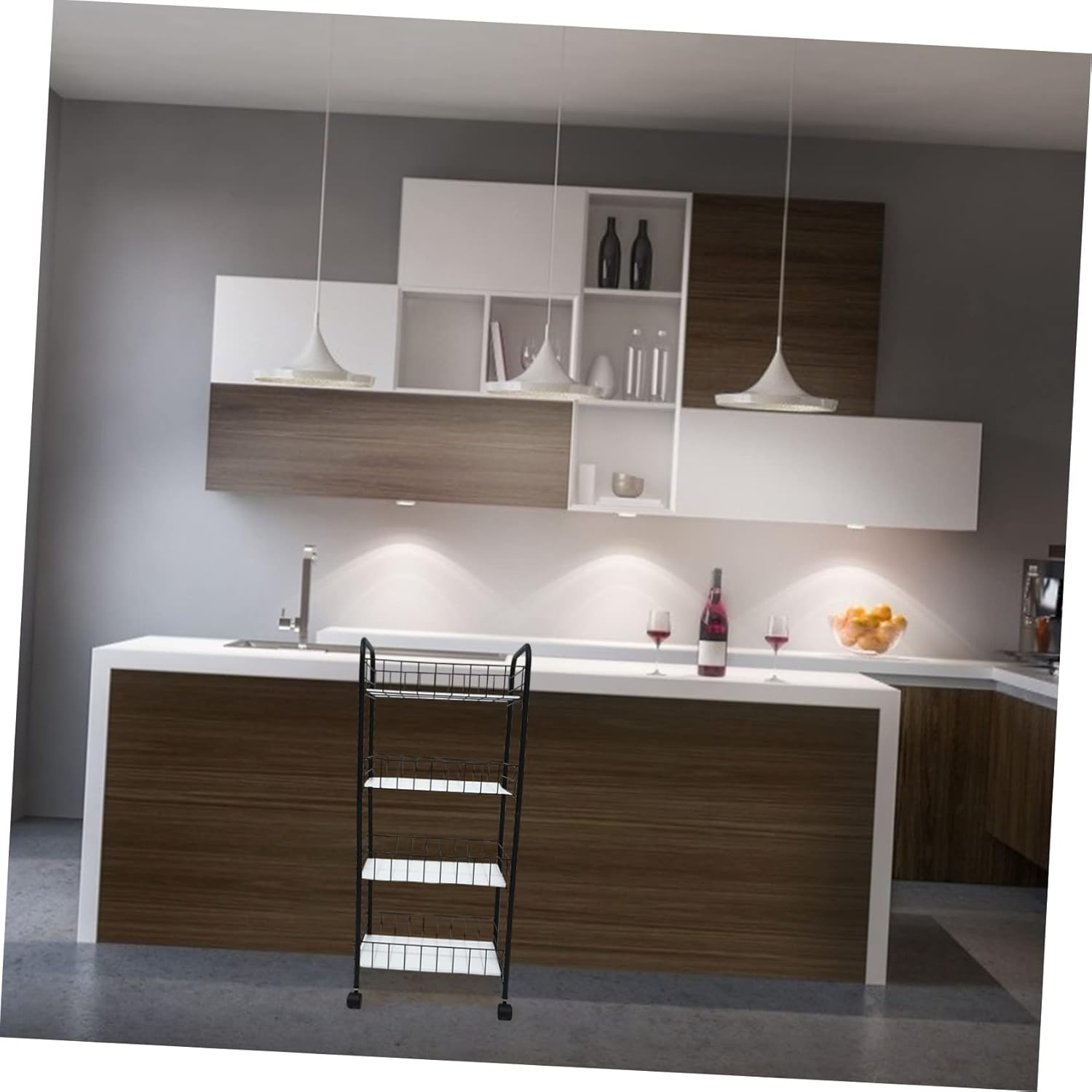 MERRYHAPY Bathroom Shelves Wall Mounted Floating Shelf Cabinet Organizer Storage Rack Home Movable Rack