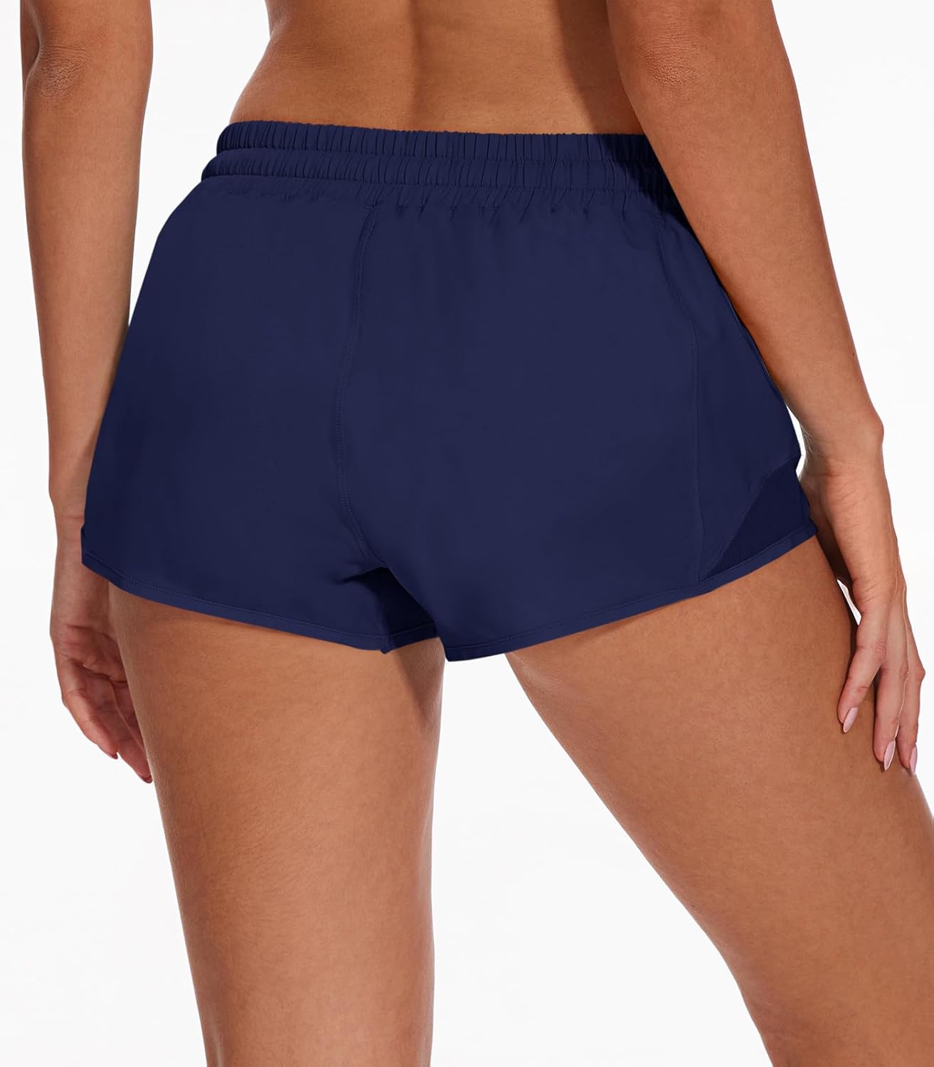 Athletic Running Shorts for Women with Zipper Pocket,Soft Lightweight Gym Workout Shorts with Mesh Liner Quick Dry