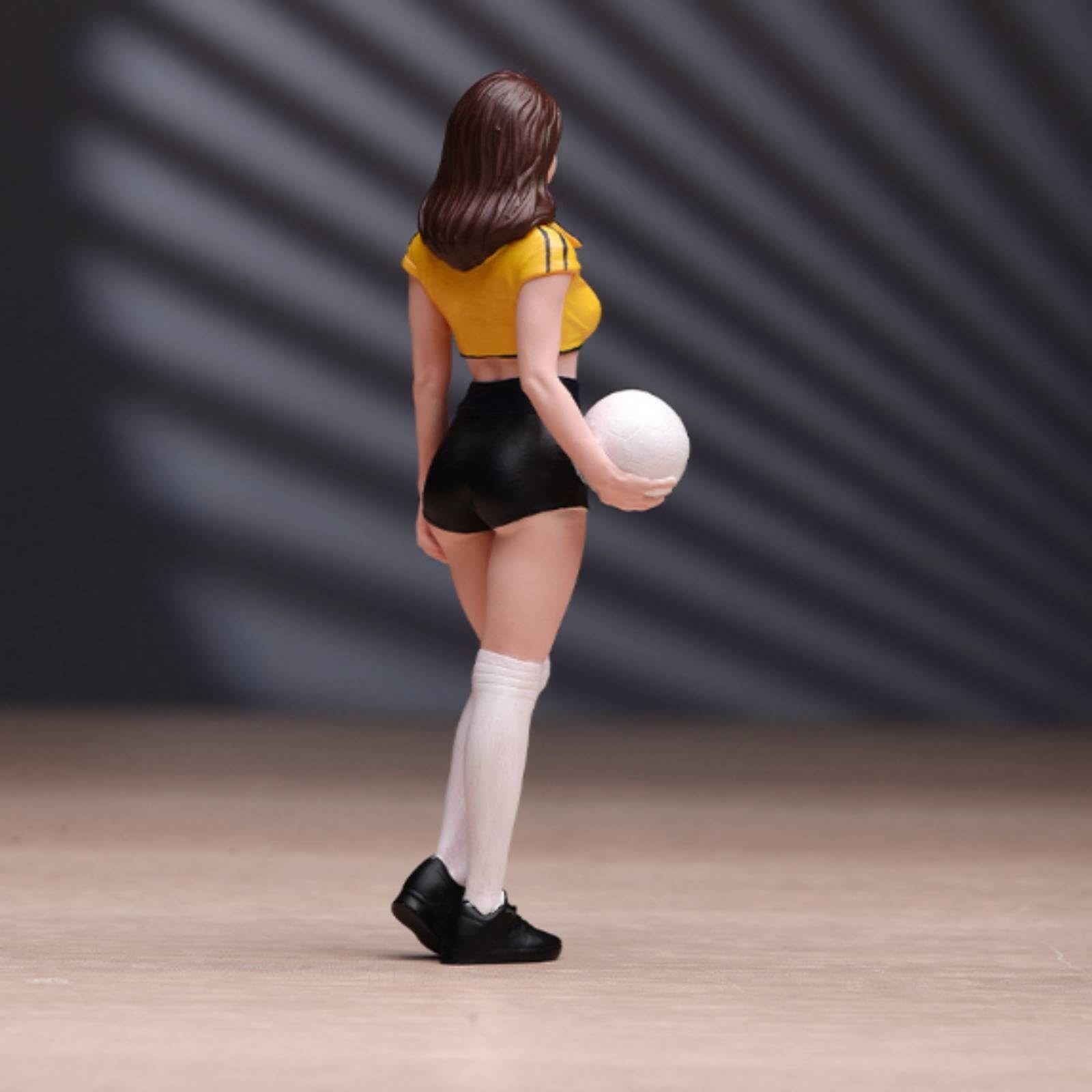 Figurine Footballeuse Sportif Figurine en Résine Soigné Miniature Collection pour Collectionneurs, 1/24 | Peint à la Main, Statuette Collection, pour Maquette