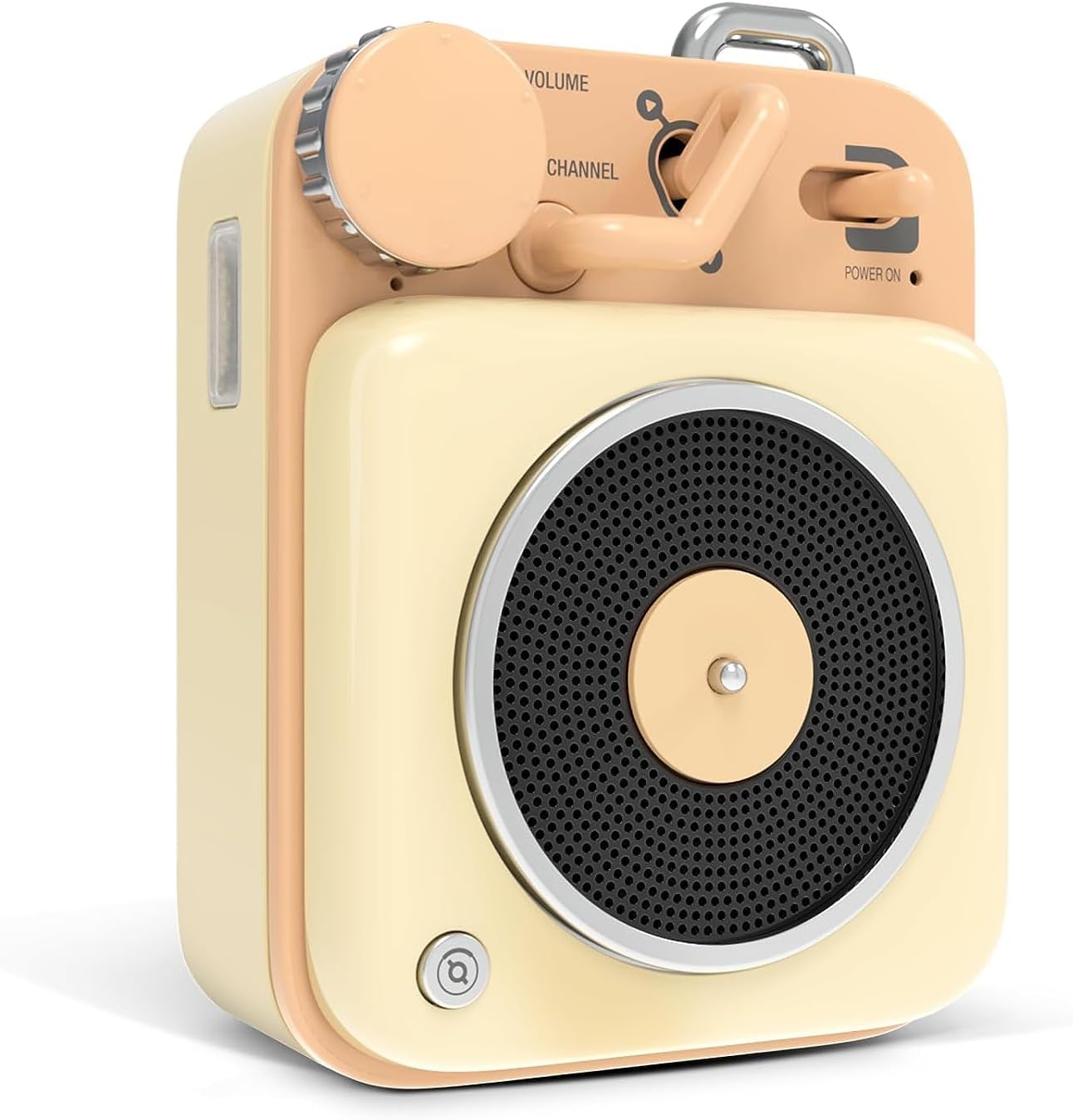 Muzen Mini Bluetooth Speaker, Button Portable Metal Small Cute Wireless Speaker, Rechargeable HiFi Loud Volume Audio Speaker with Portable Lanyard and Gift Box, Classic Retro Decor