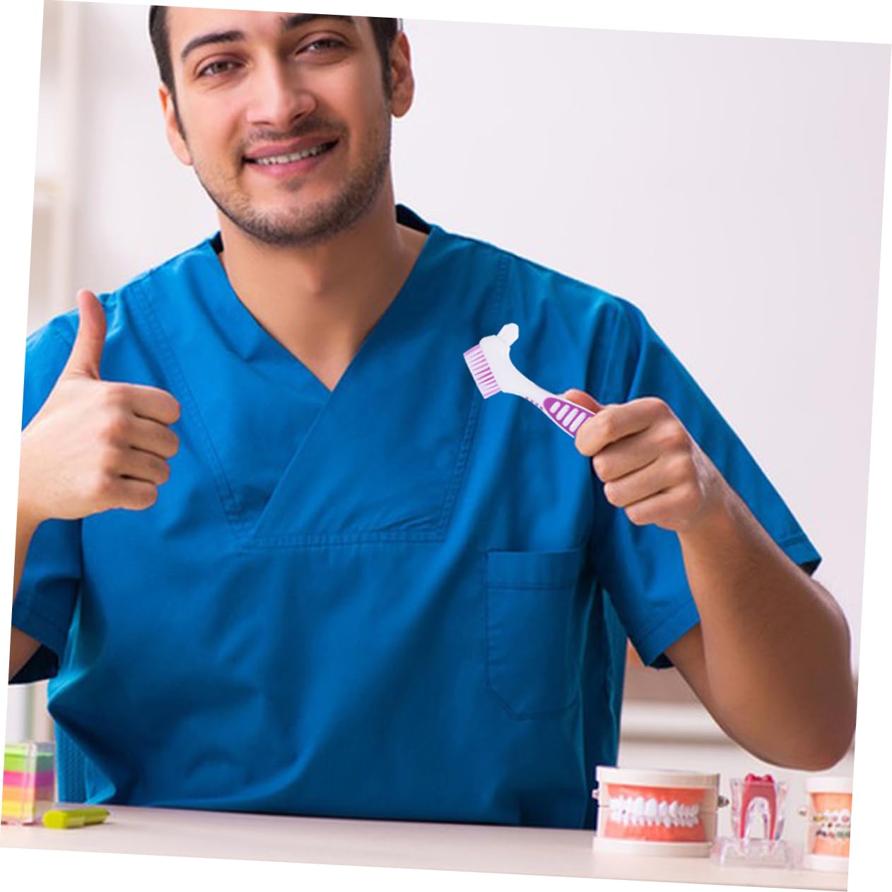 Healeved 16pezzi Spazzolini Per Dentiera Antiscivolo Per Dentarie e Accessorio Per Orale e Dei Per Retainer e Falsi