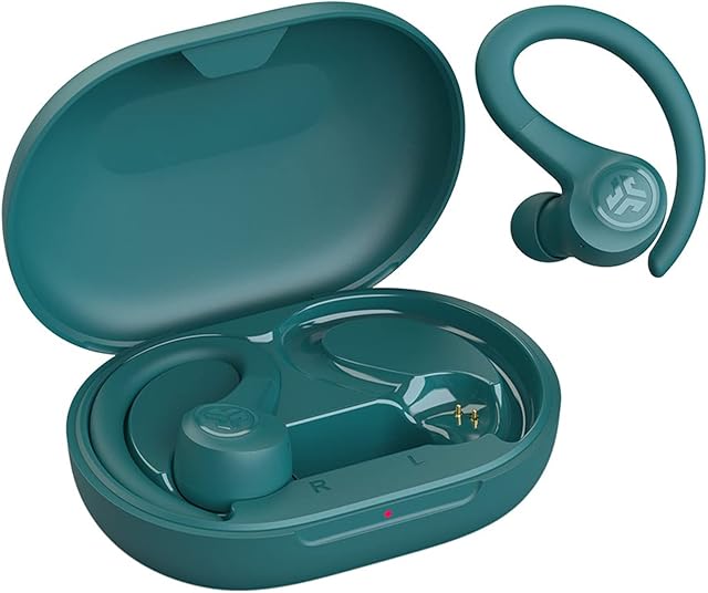 JLab Go Air Sport Running Headphones - True Wireless Earphones, Bluetooth Earbuds, Ear Buds with Hooks, Sports & Gym In Ear Headphones, IP55 Sweat-Resistant, 32+ Hr Playtime, EQ3 Sound, Teal