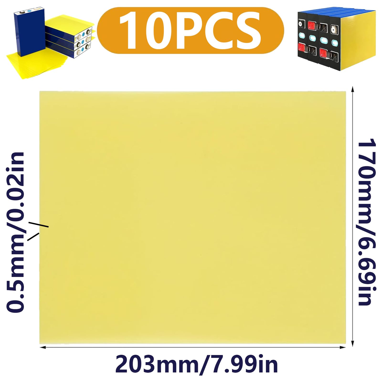 10 Pezzi Piastra Epossidica, 0.5 * 172 * 203mm Epossidici 3240 FR-4, 3240 Isolanti Epossidiche, Pannello Epossidico,Epossidici 3240 FR-4 Per Batterie Fai Da Te
