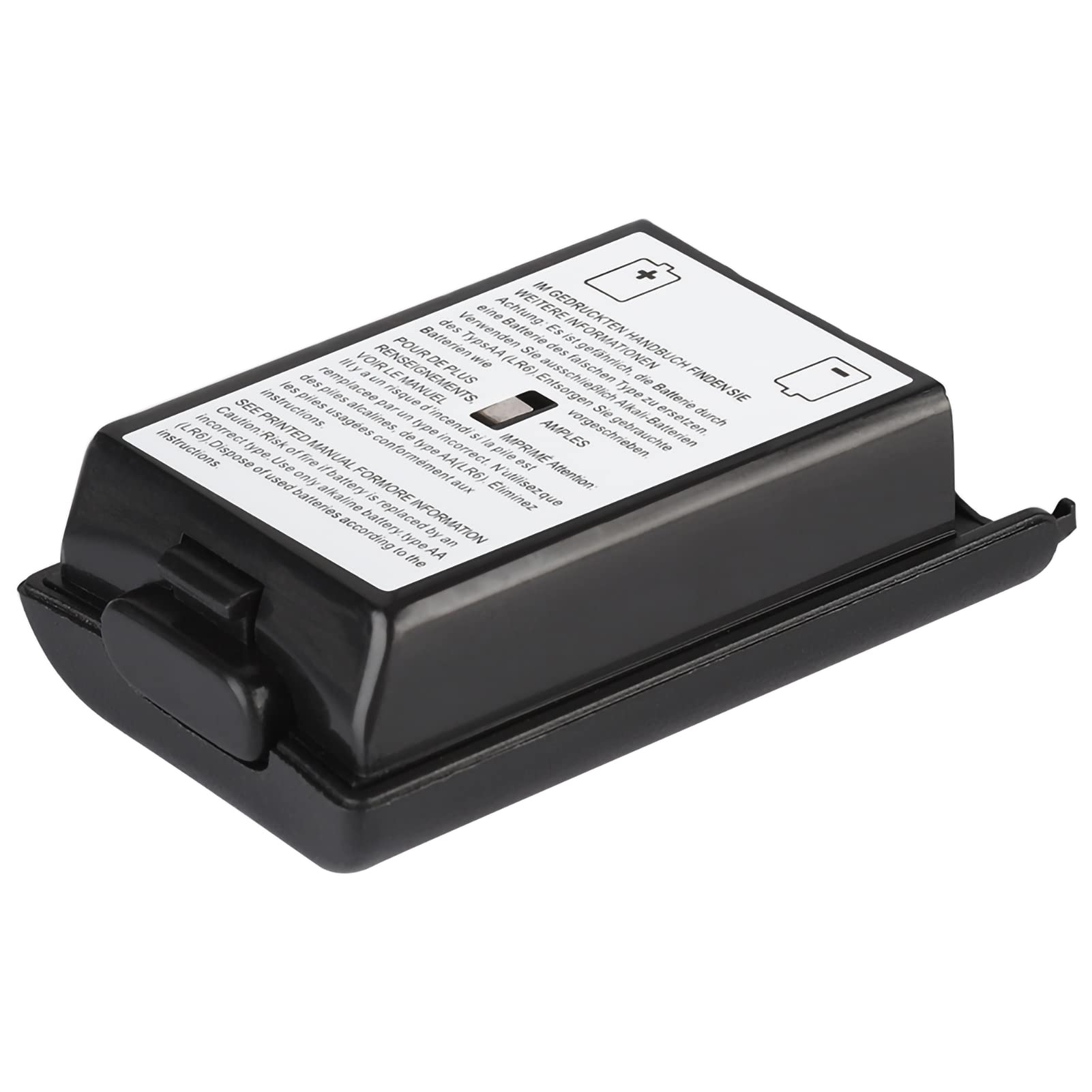 Acouto Uniwersalna Obudowa Pokrywy Baterii Zestaw ABS Wymienna Pokrywa Baterii 5 Sztuk do Kontrolera Wykończenie Wtryskiem Białego Oleju Łatwa Instalacja dla Graczy (BLACK)