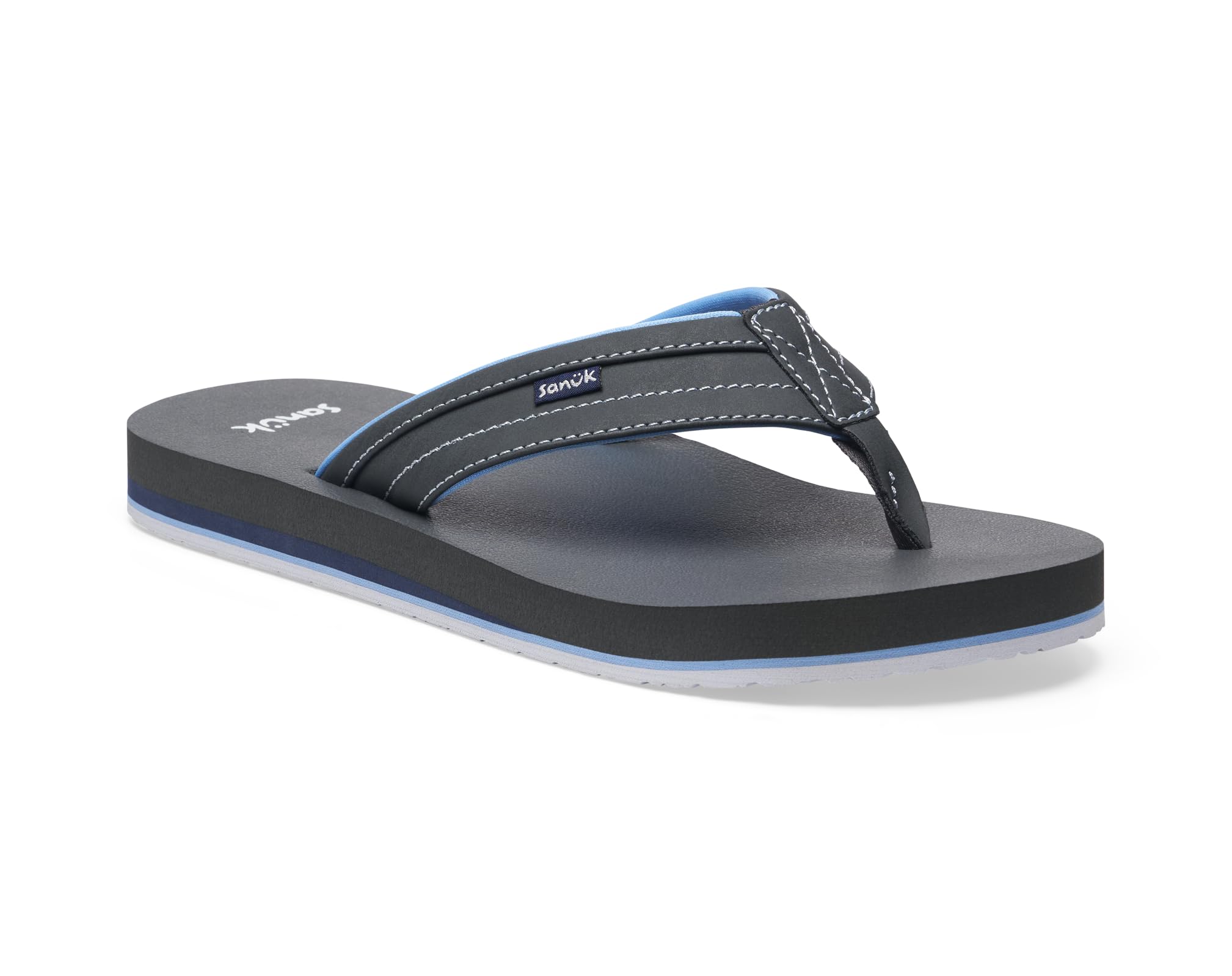Sanuk Mens Ziggy ST | Flip Flops for Men | Mens Sandals | Beach Sandals | Water Friendly &amp; Lightweight | Comfort Footbed
