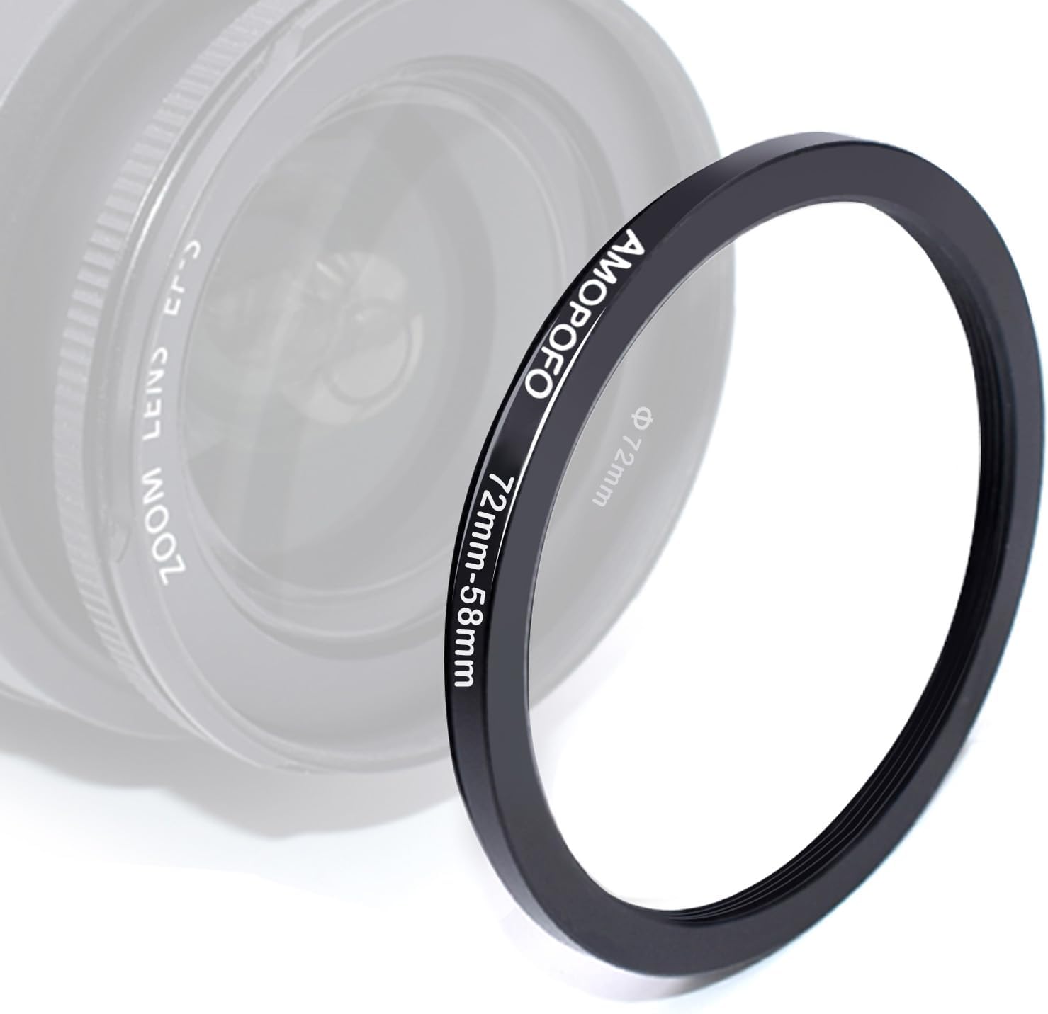 72mm to 58mm Camera Filter Ring /72mm to 58mm Step-Down Ring Filter Adapter for 58mm UV,ND,CPL,Metal Step-Down Ring