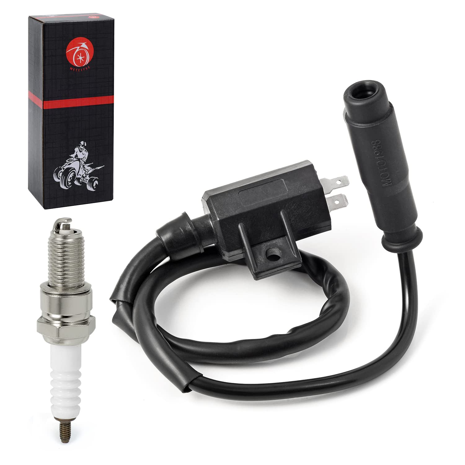 Ignition Coil Pack and spark plug + CAP For Kawasaki Brute Force 650 4x4i 4x4 2005-2013 Prairie 650 700 2002-2006 Brute Force 750 2005-2007 Teryx 750 2008