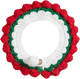 POPETPOP Cachecol De Gato Coleira De Cachorro Pequena Decoração De Mão Babadores De Inverno Coleira De Cachorro Pós-Operatória Pescoço De Cachorro Coleiras De Gato Fofas Coleira De Gato