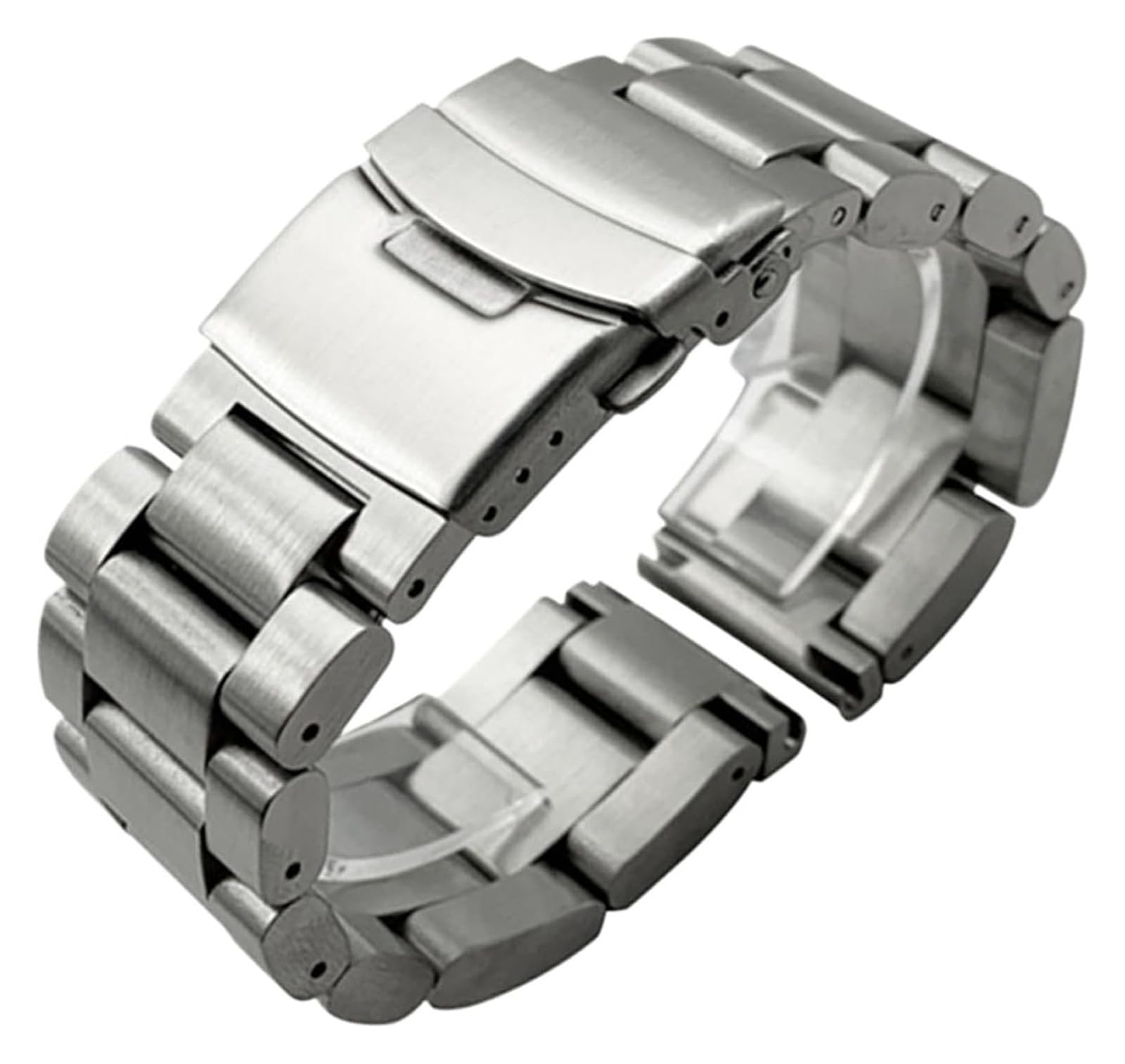 Bracelet de montre en acier inoxydable 22mm argent pour montre connectée