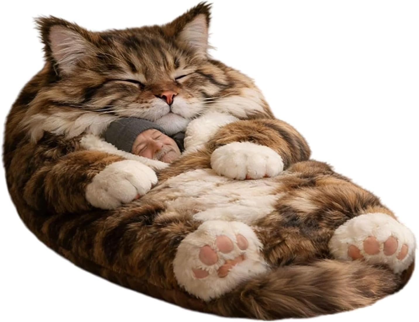 Katzenschlafsack Für Menschen, Waschbarer Katzen Schlafsack Erwachsene, Cat Sleeping Bag Für Camping, Reisen