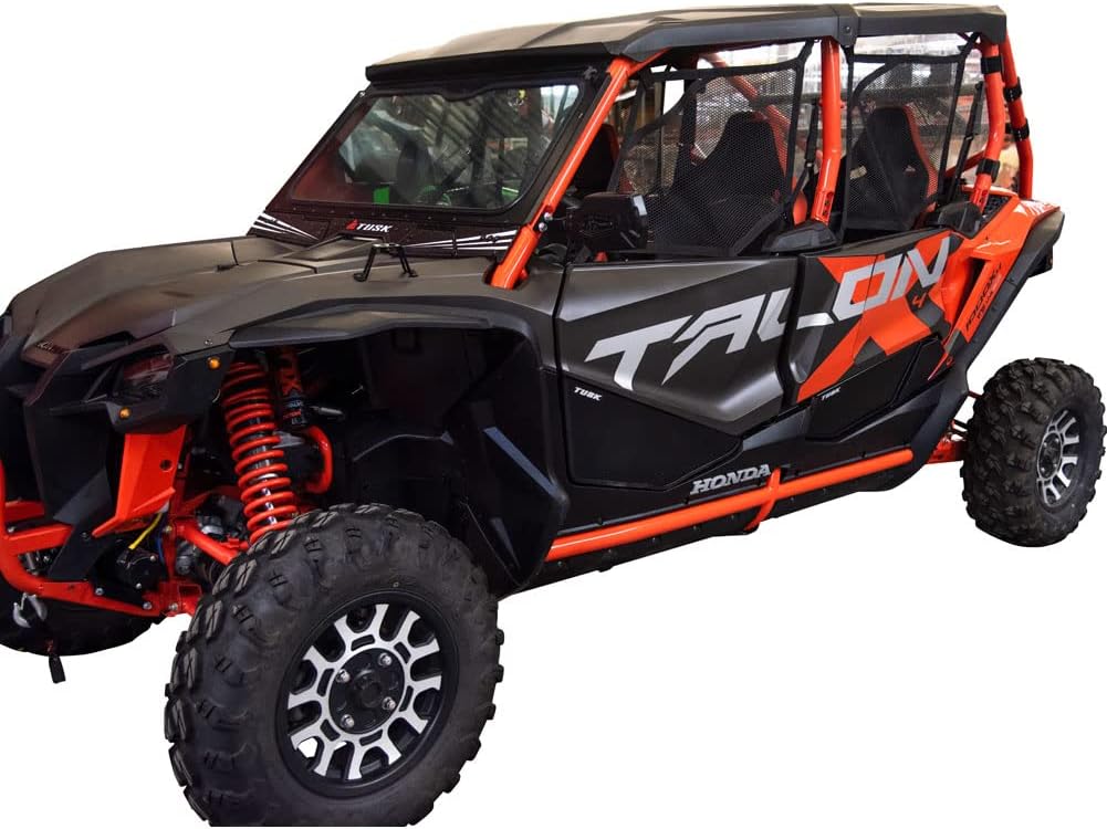 Tusk Aluminum Lower Door Inserts Black Compatible with Honda Talon 1000X-4 2020-2024/Talon 1000R-4 2020-2024