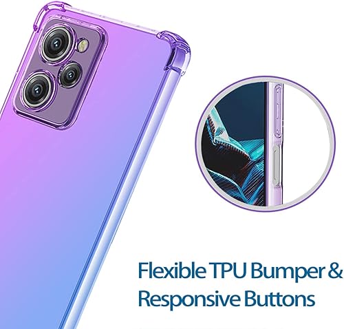 Miniatura 3 de Funda para Xiaomi Poco X5 ProRedmi Note 12 Pro Speed Case, Crystal Clear Case Gradient Slim Anti Scratch TPU A prueba de golpes Funda protectora