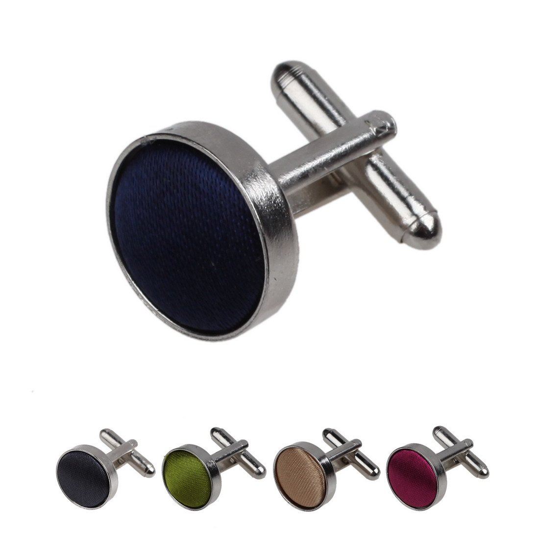 Dan SmithMen's Fashion Microfiber Patterns Designer Cufflinks - 5PT